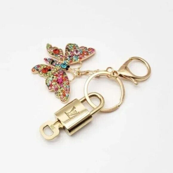 100% Auth Louis Vuitton Lock & Key with unbranded Bagcharm, Keycharm, Keychain - Picture 5 of 9